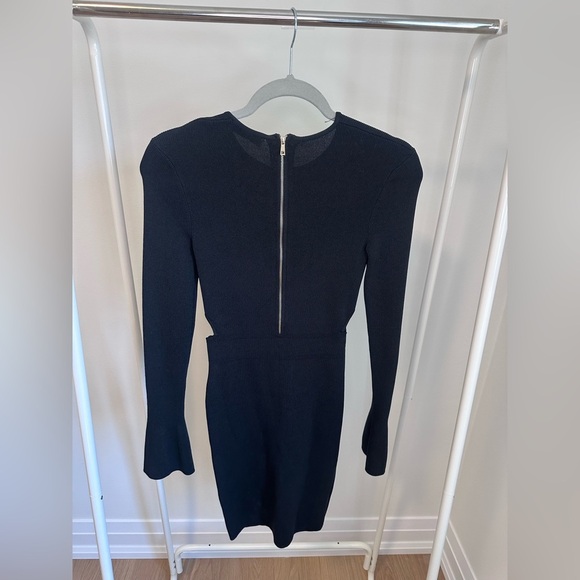 ZARA Ribbed Knit Bell Sleeve Dress In Black – Size Small – Gently Worn - Picture 3 of 3